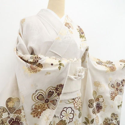 【新品・振袖】お仕立て上がり品 着物 正絹 成人式 トールサイズ tomihisa”穏やかに気品薫る祝福の花園”9706