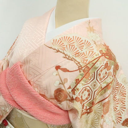 【美品・振袖】吉澤友禅 金駒刺繍 着物 正絹 成人式 tomihisa”雅やかに花ひらく古典の美しさ”9707