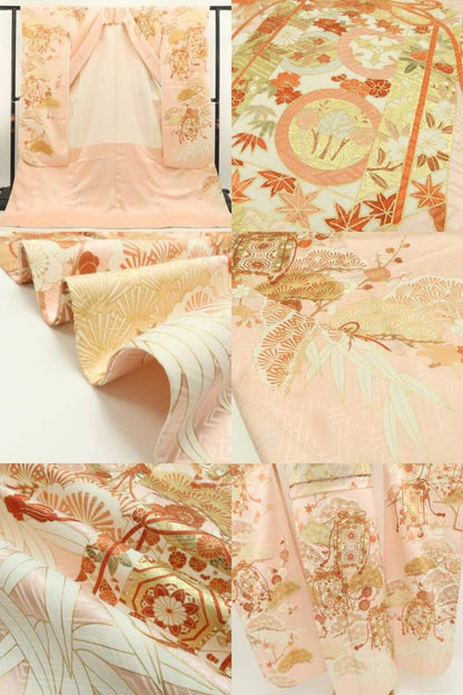 【美品・振袖】吉澤友禅 金駒刺繍 着物 正絹 成人式 tomihisa”雅やかに花ひらく古典の美しさ”9707