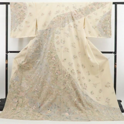 【新品・訪問着】刺繍 着物 正絹 仕付け糸付 tomihisa“歩みを止めて振り返るとき…誰にでも宿る一縷の記憶”9709