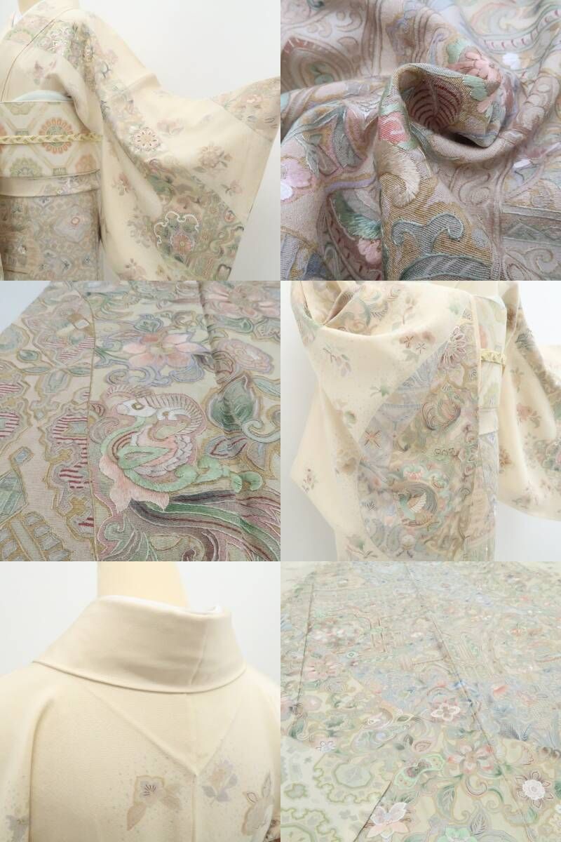 【新品・訪問着】刺繍 着物 正絹 仕付け糸付 tomihisa“歩みを止めて振り返るとき…誰にでも宿る一縷の記憶”9709