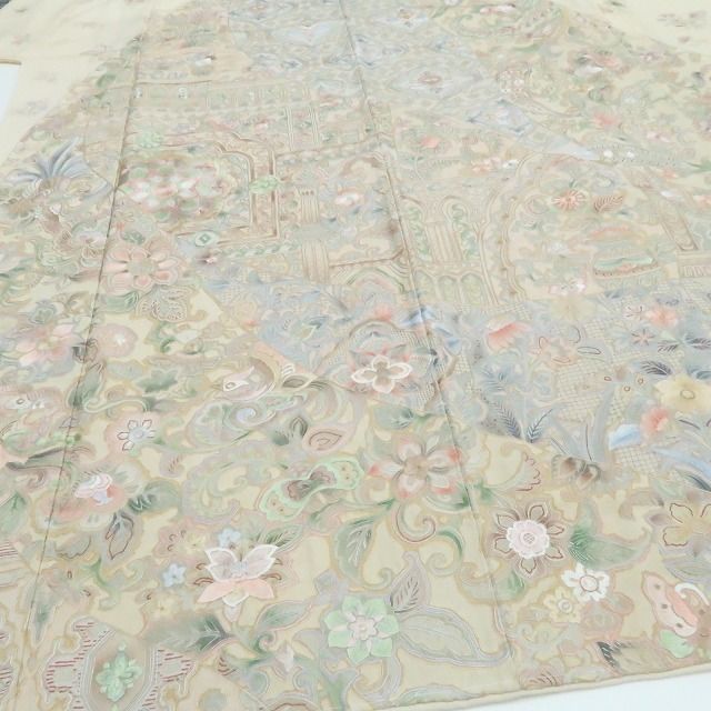 【新品・訪問着】刺繍 着物 正絹 仕付け糸付 tomihisa“歩みを止めて振り返るとき…誰にでも宿る一縷の記憶”9709