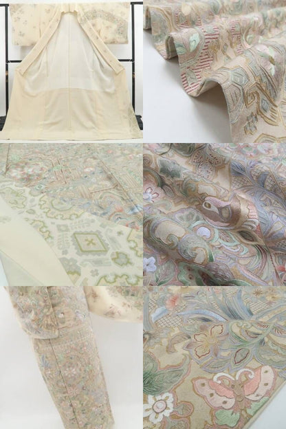 【新品・訪問着】刺繍 着物 正絹 仕付け糸付 tomihisa“歩みを止めて振り返るとき…誰にでも宿る一縷の記憶”9709