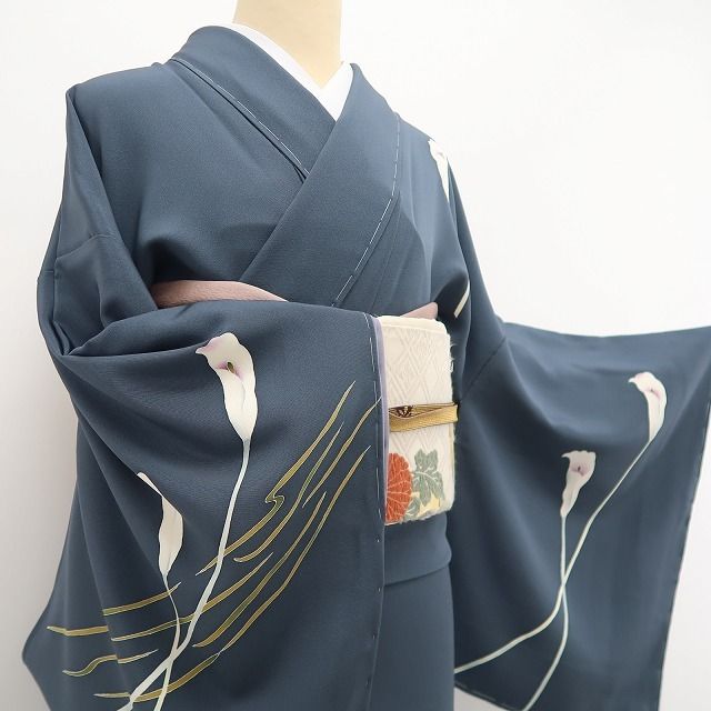 【新品・訪問着】本加賀友禅 金丸修一 落款 カラー 着物 正絹 仕付け糸付tomihisa “花の調べ…今そこにある歓び”9711