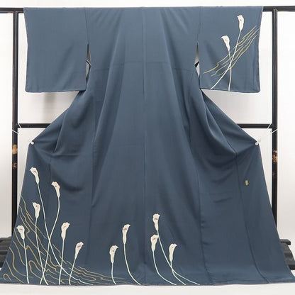 【新品・訪問着】本加賀友禅 金丸修一 落款 カラー 着物 正絹 仕付け糸付tomihisa “花の調べ…今そこにある歓び”9711