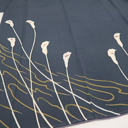 【新品・訪問着】本加賀友禅 金丸修一 落款 カラー 着物 正絹 仕付け糸付tomihisa “花の調べ…今そこにある歓び”9711