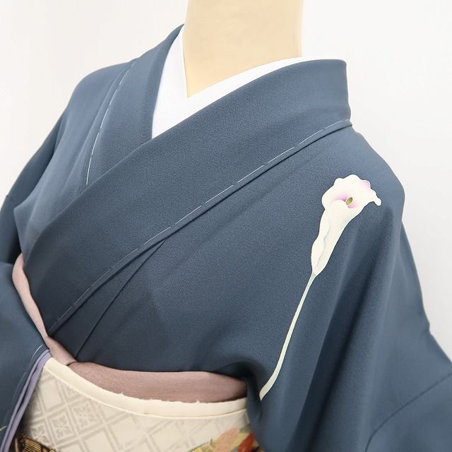 【新品・訪問着】本加賀友禅 金丸修一 落款 カラー 着物 正絹 仕付け糸付tomihisa “花の調べ…今そこにある歓び”9711