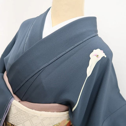 【新品・訪問着】本加賀友禅 金丸修一 落款 カラー 着物 正絹 仕付け糸付tomihisa “花の調べ…今そこにある歓び”9711