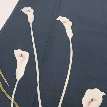 【新品・訪問着】本加賀友禅 金丸修一 落款 カラー 着物 正絹 仕付け糸付tomihisa “花の調べ…今そこにある歓び”9711