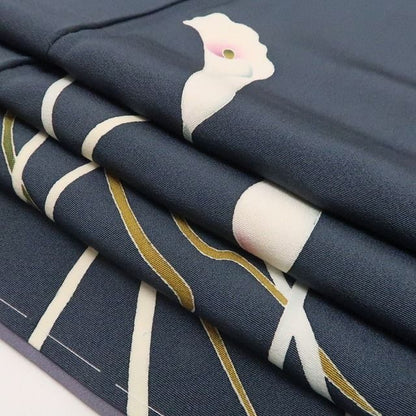 【新品・訪問着】本加賀友禅 金丸修一 落款 カラー 着物 正絹 仕付け糸付tomihisa “花の調べ…今そこにある歓び”9711