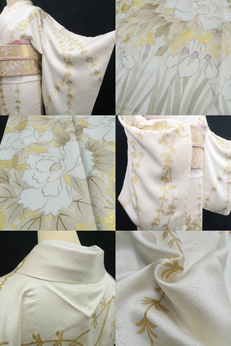 【新品・訪問着】着物 正絹 仕付け糸付 tomihisa”優雅に咲き誇る大輪の花景色”9716
