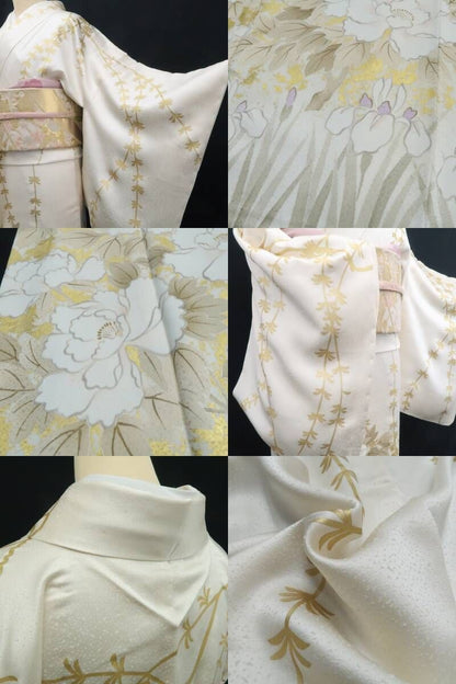 【新品・訪問着】着物 正絹 仕付け糸付 tomihisa”優雅に咲き誇る大輪の花景色”9716