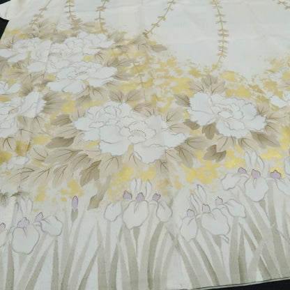 【新品・訪問着】着物 正絹 仕付け糸付 tomihisa”優雅に咲き誇る大輪の花景色”9716