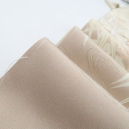 【新品・訪問着】皇室献上作家 北出与三郎 落款 金駒刺繍 笹の葉 着物 正絹 仕付け糸付 tomihisa”笹の葉に宿る自然の静寂と品格”9720