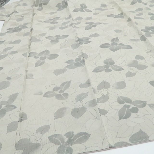 【新品・お召】BANKAN 着物 正絹 仕付け糸付 tomihisa”やさしく揺れる葉の穏やかさを纏って”9721