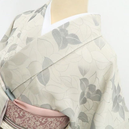 【新品・お召】BANKAN 着物 正絹 仕付け糸付 tomihisa”やさしく揺れる葉の穏やかさを纏って”9721