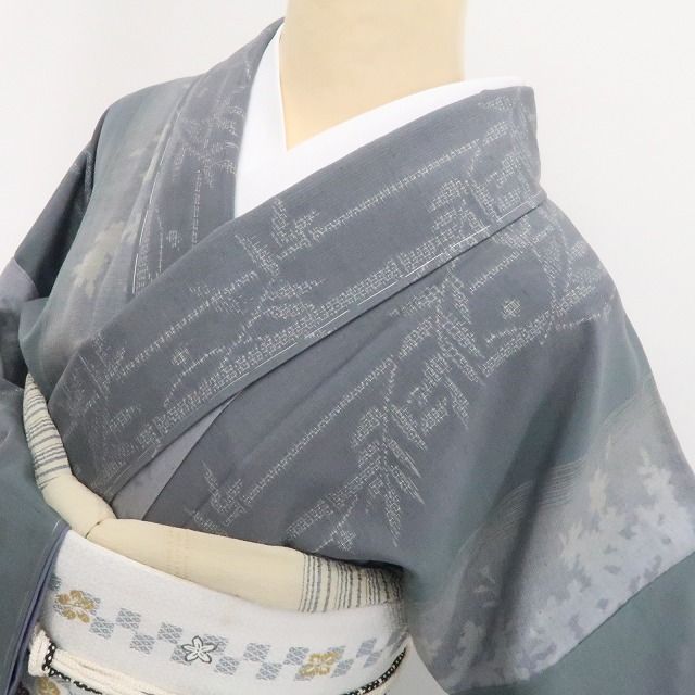 【新品・結城紬】奥順謹製 はたおり娘 やまと扱い 着物 正絹 仕付け糸付 tomihisa”淑やかに自然を纏う結城紬”9725