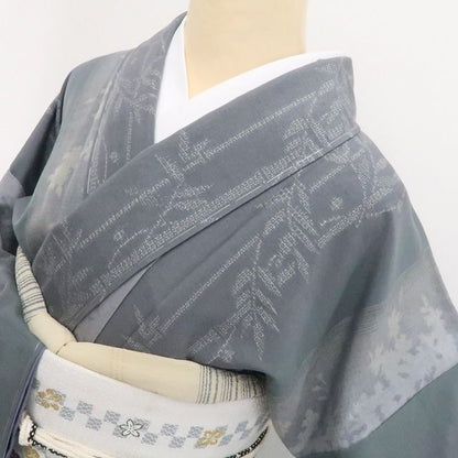 【新品・結城紬】奥順謹製 はたおり娘 やまと扱い 着物 正絹 仕付け糸付 tomihisa”淑やかに自然を纏う結城紬”9725
