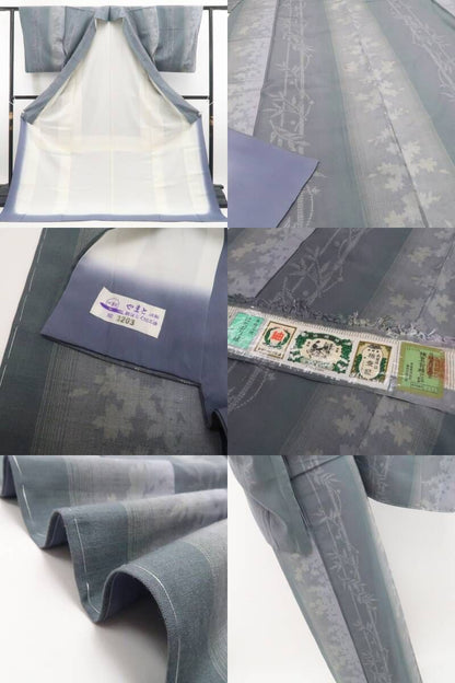 【新品・結城紬】奥順謹製 はたおり娘 やまと扱い 着物 正絹 仕付け糸付 tomihisa”淑やかに自然を纏う結城紬”9725