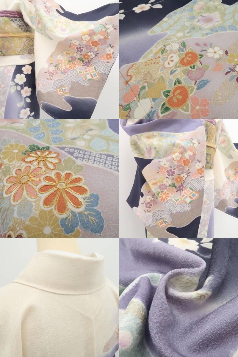 【新品・訪問着】着物 正絹 仕付け糸付 トールサイズ tomihisa”雅やかに咲き誇る花景色を纏って”9731