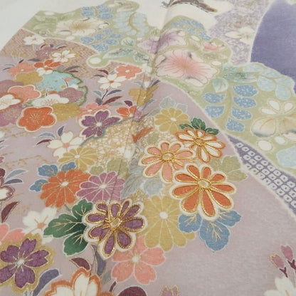 【新品・訪問着】着物 正絹 仕付け糸付 トールサイズ tomihisa”雅やかに咲き誇る花景色を纏って”9731