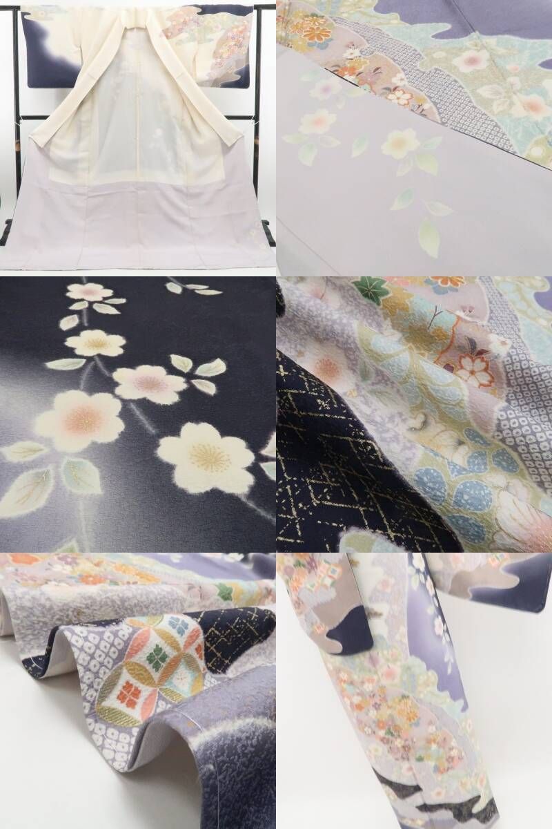 【新品・訪問着】着物 正絹 仕付け糸付 トールサイズ tomihisa”雅やかに咲き誇る花景色を纏って”9731