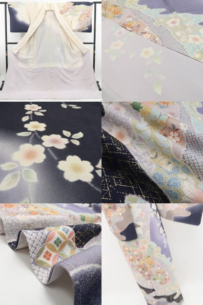 【新品・訪問着】着物 正絹 仕付け糸付 トールサイズ tomihisa”雅やかに咲き誇る花景色を纏って”9731