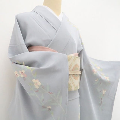 【新品・訪問着】本加賀友禅 押田正一郎 落款 着物 正絹 仕付け糸付 tomihisa”清らかな自然美を纏って”9732