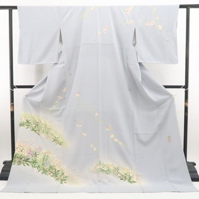 【新品・訪問着】本加賀友禅 押田正一郎 落款 着物 正絹 仕付け糸付 tomihisa”清らかな自然美を纏って”9732