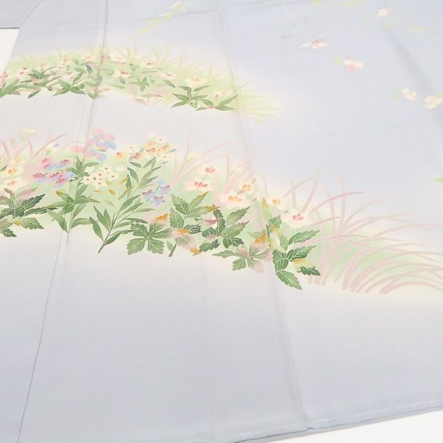 【新品・訪問着】本加賀友禅 押田正一郎 落款 着物 正絹 仕付け糸付 tomihisa”清らかな自然美を纏って”9732