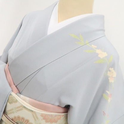 【新品・訪問着】本加賀友禅 押田正一郎 落款 着物 正絹 仕付け糸付 tomihisa”清らかな自然美を纏って”9732