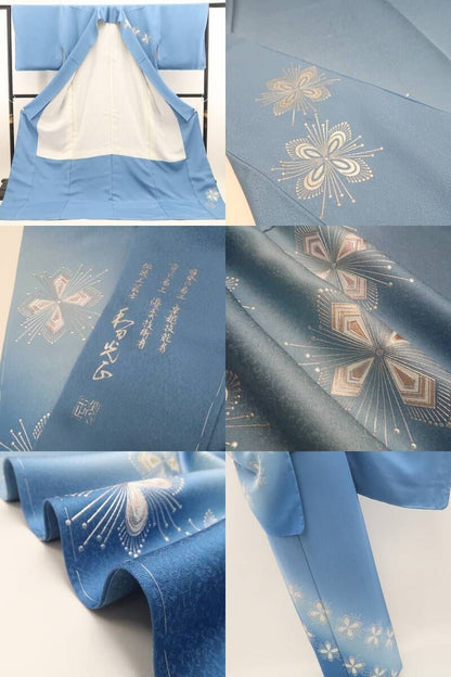 【新品・訪問着】金彩友禅 和田光正 落款 着物 正絹 仕付け糸付 トールサイズtomihisa“恵みの光彩…やがて訪れる至福のひと時”9739