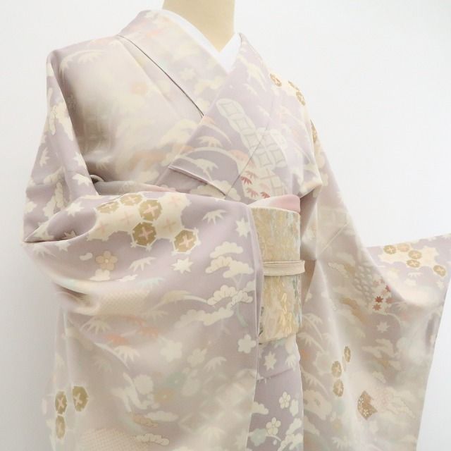 【新品・訪問着】吉澤友禅 お仕立て上がり品 着物 正絹 仕付け糸付 トールサイズtomihisa“聖女の伝説…染め美しく我が身を照らす”9742