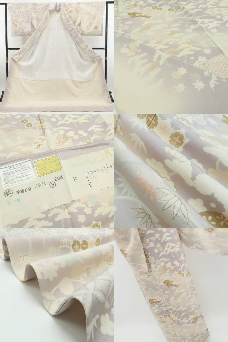 【新品・訪問着】吉澤友禅 お仕立て上がり品 着物 正絹 仕付け糸付 トールサイズtomihisa“聖女の伝説…染め美しく我が身を照らす”9742