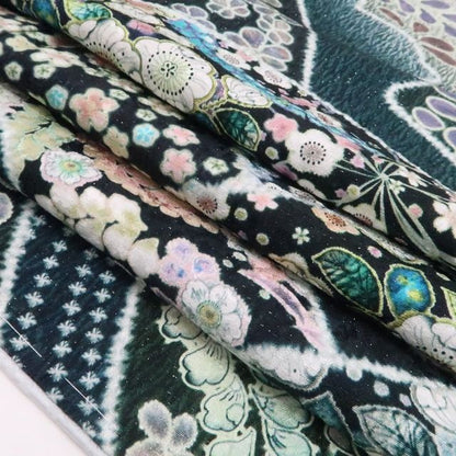 【美品・訪問着】辻ヶ花 落款 作家物 銀通し 着物 正絹 仕付け糸付 希少トールサイズ tomihisa“変幻自在に咲き誇る華”9743