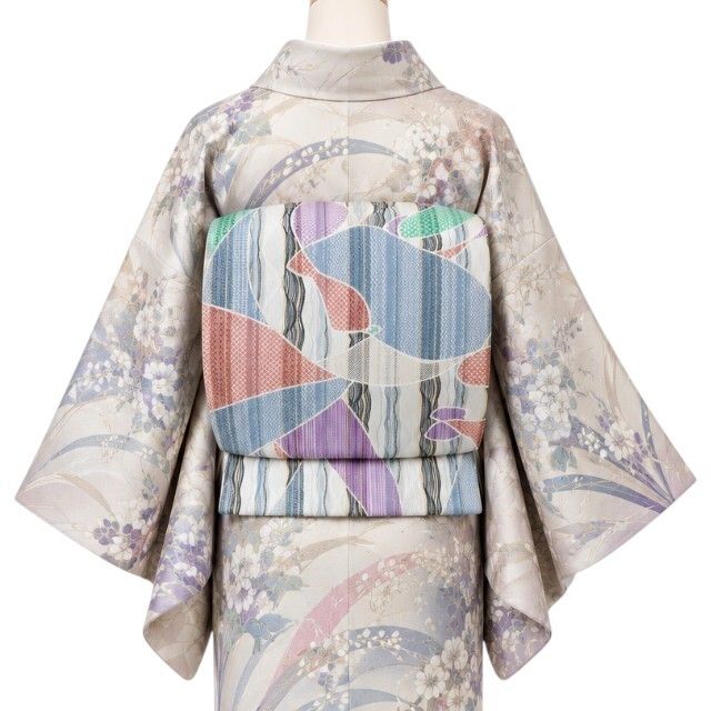 【新品・袋帯】（株）一蔵謹製 モダンアート 着物 正絹 西陣織 tomihisa”色と曲線が遊ぶ軽やかなモダンアート”9747
