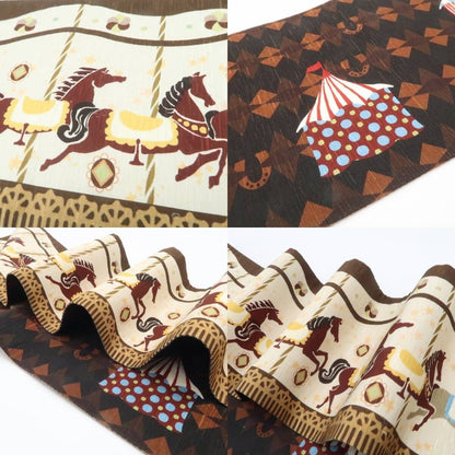 【新品・半幅小袋帯】メリーゴーランド×サーカス リバーシブル 着物 浴衣 正絹 tomihisa”装いに楽しげな物語を映して”9761