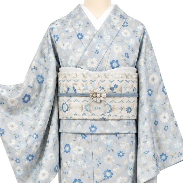 【新品・八寸名古屋帯】岡重謹製 本場筑前博多織 更紗 着物 正絹 tomihisa”気品を咲かせて静かに映える更紗”9782