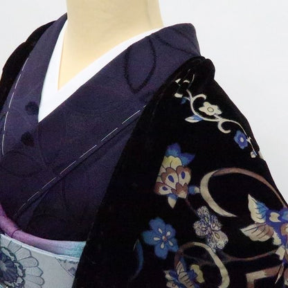 六花-RIKKA- 新品 シルク 岡重 OKAJIMA ベルベット 透かし柄 大判ショール A1