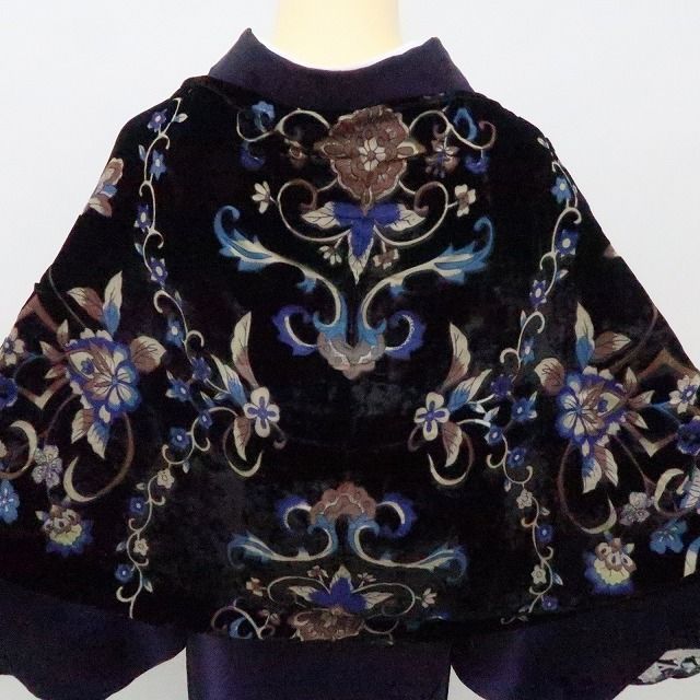六花-RIKKA- 新品 シルク 岡重 OKAJIMA ベルベット 透かし柄 大判ショール A1