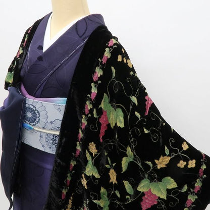 六花-RIKKA- 新品 シルク 岡重 OKAJIMA ベルベット 透かし柄 大判ショール A2