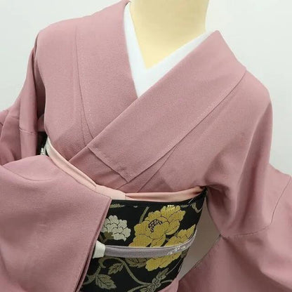 【中古】六花-RIKKA- 美品 正絹 色無地 着物 お稽古 お茶会 卒業式 A4184