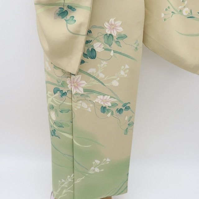 【中古】六花-RIKKA- 正絹 作家物落款 金糸刺繍 訪問着 着物 A4197