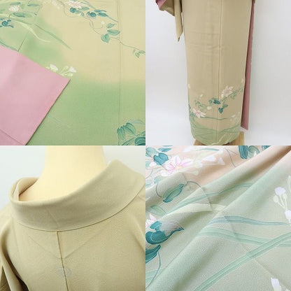 【中古】六花-RIKKA- 正絹 作家物落款 金糸刺繍 訪問着 着物 A4197