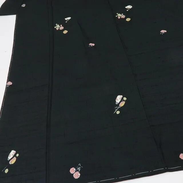 【新古品】六花-RIKKA- 新品 正絹 青柳謹製 お正月柄 仕付け糸付 紬 着物 A4198