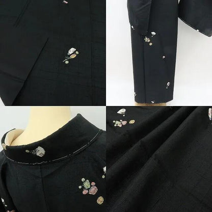 【新古品】六花-RIKKA- 新品 正絹 青柳謹製 お正月柄 仕付け糸付 紬 着物 A4198