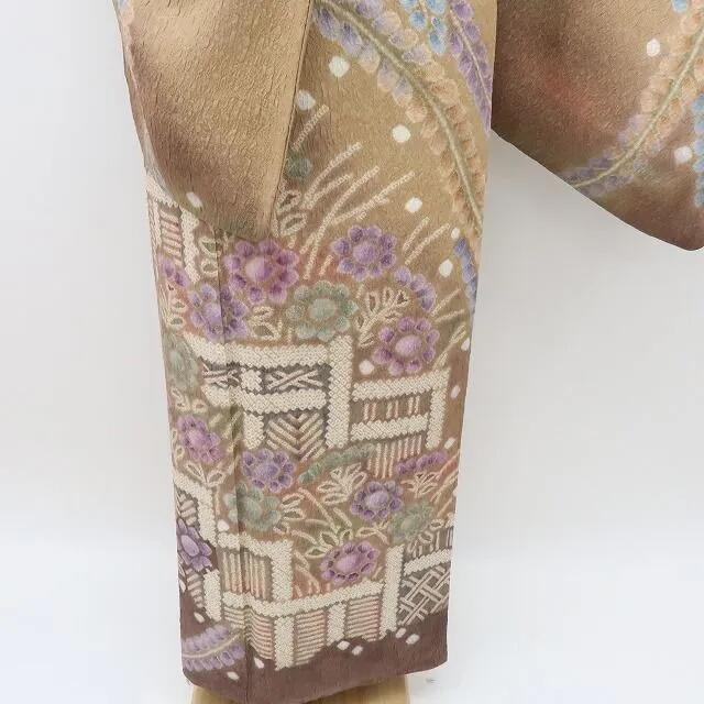 【中古】六花-RIKKA- 美品 正絹 絞り トールサイズ 訪問着 着物 A4211