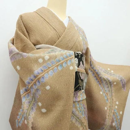 【中古】六花-RIKKA- 美品 正絹 絞り トールサイズ 訪問着 着物 A4211