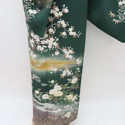 【中古】六花-RIKKA- 美品 正絹 吾妻徳穂落款 金駒刺繍 訪問着 着物 A4221