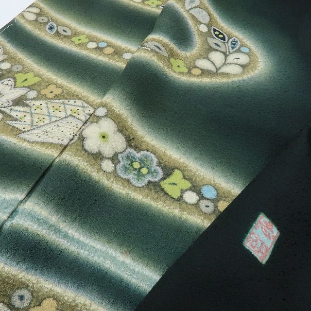 【新古品】六花-RIKKA- 新品 正絹 作家物落款 トールサイズ 仕付け糸付 訪問着 着物 A4224